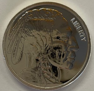 One Troy Ounce Silver Native American Round