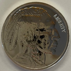 One Troy Ounce Silver Native American Round
