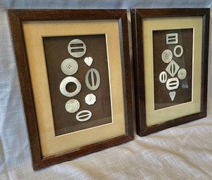 lot 50 image: Framed Vintage Buttons