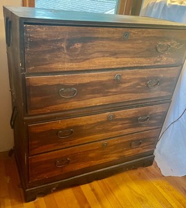 lot 53 image: Japanese Chest of Drawers in Two Sections