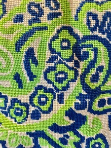 lot 89 image: Vintage Embroidered Velvet Pillow