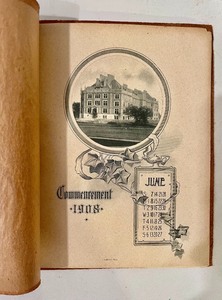 lot 113 image: Vintage University of Minnesota Commencement Papers, Bulletins and Pamphlets