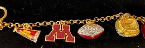 lot 112 image: The Danbury Mint University of Minnesota Charm Bracelet