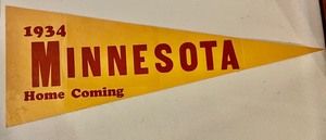 lot 111 image: Vintage Paper University of Minnesota 1934 Homecoming Pennant and More