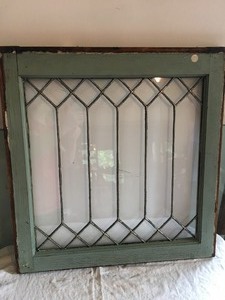 lot 131 image: Pair of Leaded Glass Windows