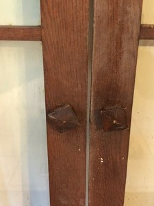 lot 154 image: Pair of Prairie Style Glass Cabinet Doors