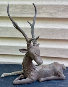 lot 149 image: Pair of Decorative Metal Deer