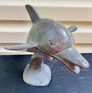 lot 171 image: Metal Dolphin Figurine