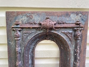lot 161 image: Vintage Metal Fireplace Surround
