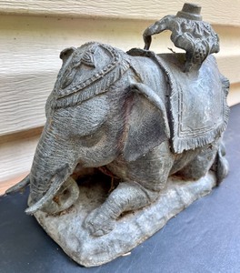 lot 174 image: Metal Elephant Sculpture