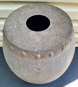 lot 175 image: Metal Drum Like Planter