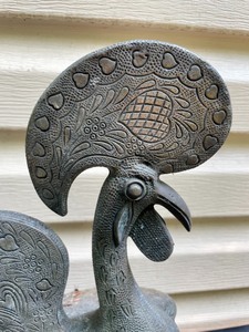lot 188 image: Metal Rooster Statue