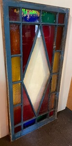 lot 202 image: Vintage Stained Glass Window