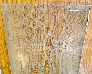 lot 208 image: Lace Design Stained Glass Piece
