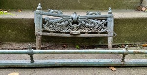 lot 224 image: Two Vintage Metal Fireplace Parts including Fender