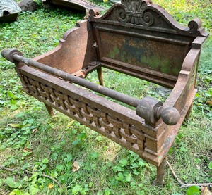 lot 246 image: Ornate Cast Iron Antique Fireplace Insert