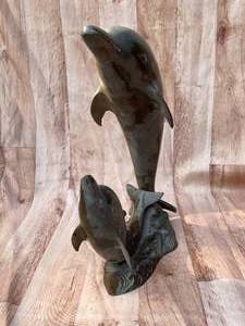 lot 277 image: Vintage Metal Dolphins