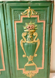 lot 351 image: Two Vintage Metal Decorative Panels