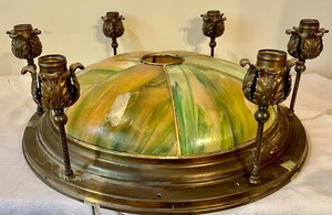 lot 360 image: Stunning Stained Glass Ceiling Light Fixture