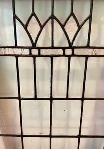 lot 390 image: Pair of Lead Glass Cabinet Doors