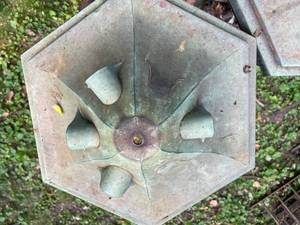 lot 347 image: 2 Metal Lamp Post Tops