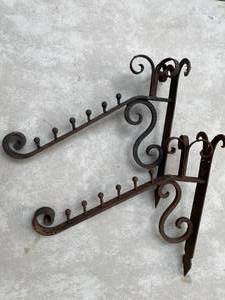 lot 349 image: 2 Vintage Wall Mount Hangers
