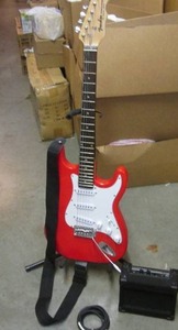 lot 1 image: (EC1) Electric Guitar Orange with M...