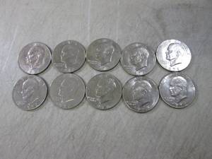 lot 12 image: (CNTR) 10 Ike Dollar Coins Mix of 1...