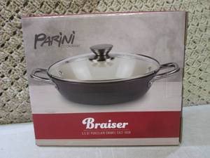 lot 31 image: (CS) Parini Braiser 3.5 Qt Porcelai...