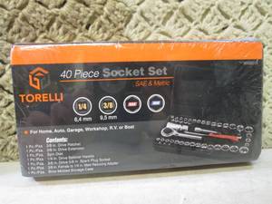 lot 35 image: (CS) Torelli 40pc Socket Set SAE & ...