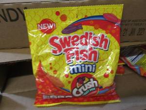 lot 265 image: (C-1) 24 Bags Swedish Fish Mini Cru...