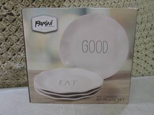 lot 54 image: (CS) Parini 4pc Ceramic 10 Plate S...