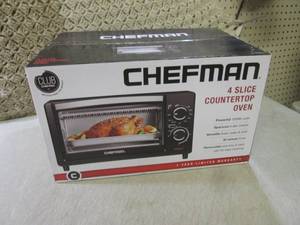 lot 96 image: (A-3) Chefman 4 Slice Countertop Ov...