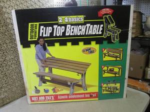 lot 120 image: (EW4) 2x4 Basics Flip Top Bench Tab...