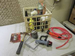 lot 214 image: (CLR) Crate Full of Misc Auto Fluid...