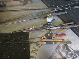 lot 225 image: (CLR) Lot of Assorted Fishing Rods ...