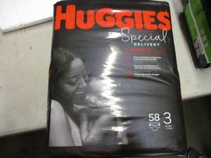 58 pack of Huggies Diapers...
