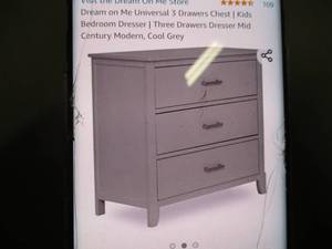 Dom Family Grey 3 Drawer Dresser r...