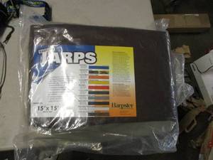 15 x 15 Harpster Tarp retail $65...