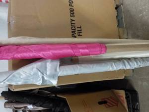 Grey, Hot Pink and Beige Material m...