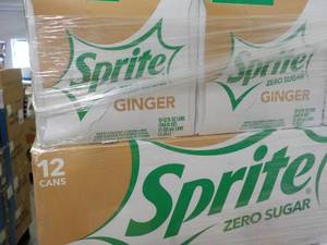 3 - 12 pack Sprite Ginger Zero Suga...
