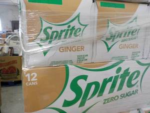 3 - 12 pack Sprite Ginger Zero Suga...