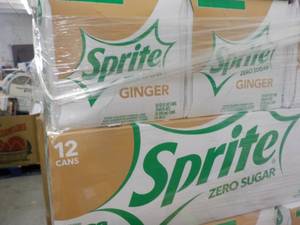 3 - 12 pack Sprite Ginger Zero Suga...