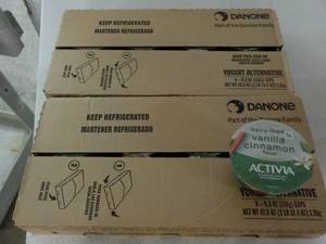16 Tubs Danone Vanilla Cinnamon Act...