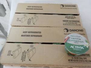 16 Tubs Danone Vanilla Cinnamon Act...
