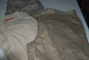 3 pair mens khakis size 42x32...