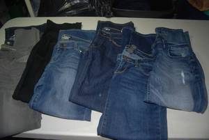 6 pair of jeans size 6...