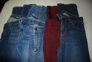 6 pair size 0 jeans...