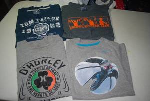 14 graphic t shirts size Large...