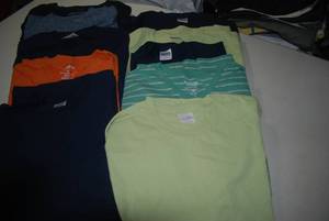 10 t shirts, 2 polos and 4 casual d...